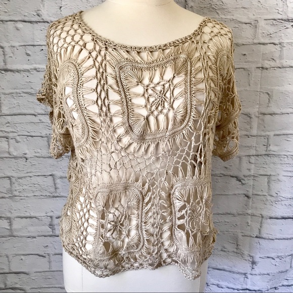 Maurices Tops - MAURICES PLUS CROCHET KNIT BEACH SUMMER TOP 1X